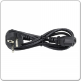 3-polig Kaltgerätekabel PC Kabel Monitor Kabel Netzkabel Schwarz *NEU*